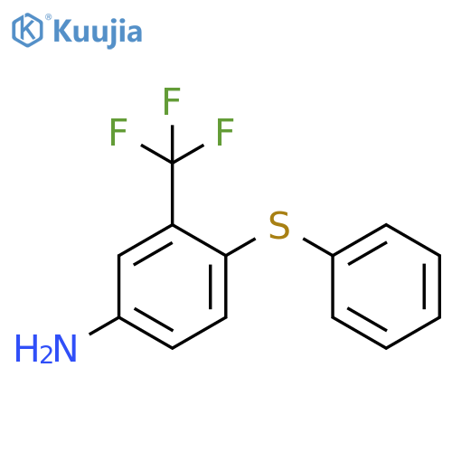 BENZENAMINE, 4-(PHENYLTHIO)-3-(TRIFLUOROMETHYL)- structure