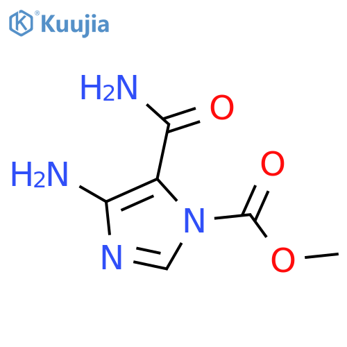 4-amino-5-(aminocarbonyl)-1H-Imidazole-1-carboxylic acid methyl ester structure