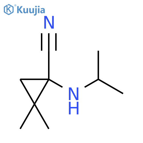 Cyclopropanecarbonitrile, 2,2-dimethyl-1-[(1-methylethyl)amino]- structure