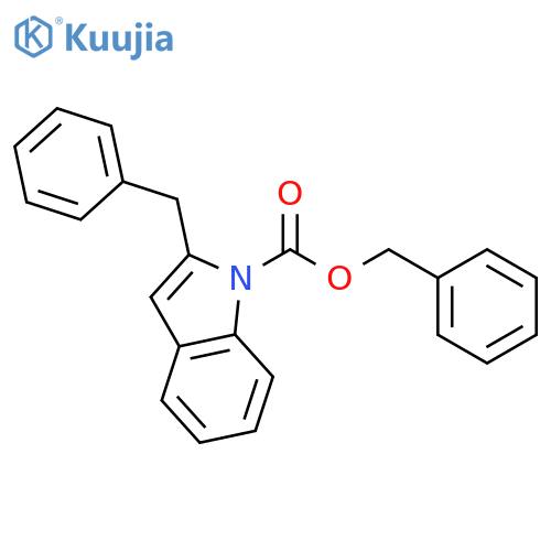 1H-Indole-1-carboxylic acid, 2-(phenylmethyl)-, phenylmethyl ester structure