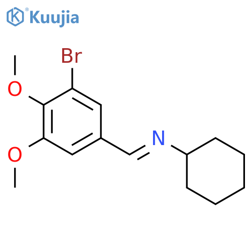 Cyclohexanamine, N-[(3-bromo-4,5-dimethoxyphenyl)methylene]- structure