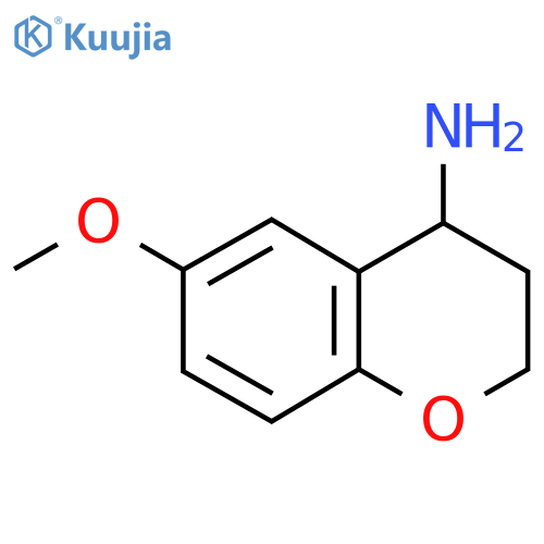 6-methoxy-3,4-dihydro-2H-1-benzopyran-4-amine structure