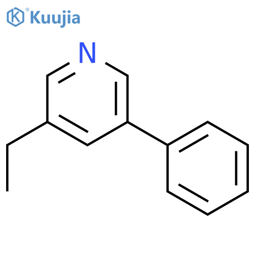 Pyridine, 3-ethyl-5-phenyl- structure