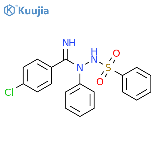 Benzenecarboximidic acid, 4-chloro-N-phenyl-, 2-(phenylsulfonyl)hydrazide structure