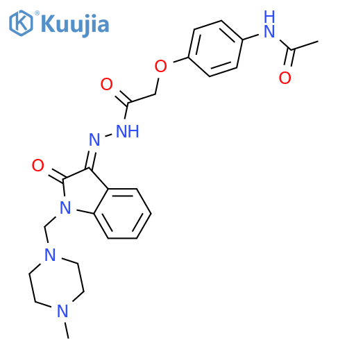 N-(4-{2-[(2E)-2-{1-[(4-methylpiperazin-1-yl)methyl]-2-oxo-1,2-dihydro-3H-indol-3-ylidene}hydrazinyl]-2-oxoethoxy}phenyl)acetamide structure