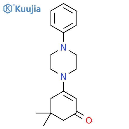 5,5-Dimethyl-3-(4-phenylpiperazin-1-yl)cyclohex-2-en-1-one structure