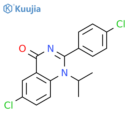 4(1H)-Quinazolinone, 6-chloro-2-(4-chlorophenyl)-1-(1-methylethyl)- structure