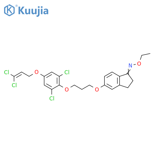 1H-Inden-1-one,5-[3-[2,6-dichloro-4-[(3,3-dichloro-2-propenyl)oxy]phenoxy]propoxy]-2,3-dihydro-, O-ethyloxime structure