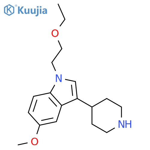 1H-INDOLE, 1-(2-ETHOXYETHYL)-5-METHOXY-3-(4-PIPERIDINYL)- structure
