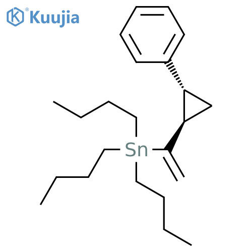 Stannane, tributyl[1-[(1R,2R)-2-phenylcyclopropyl]ethenyl]-, rel- structure