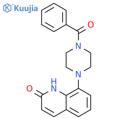PIPERAZINE, 1-BENZOYL-4-(1,2-DIHYDRO-2-OXO-8-QUINOLINYL)- structure