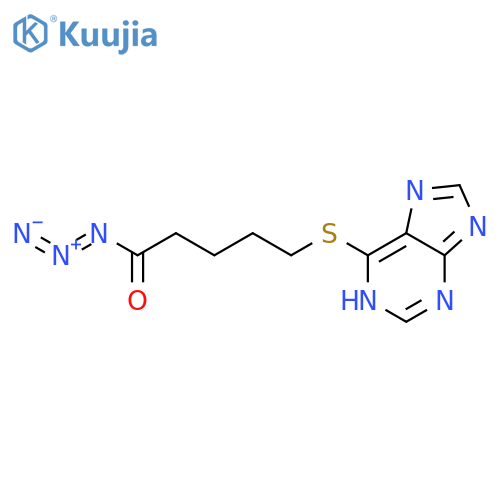 Pentanoyl azide, 5-(1H-purin-6-ylthio)- structure