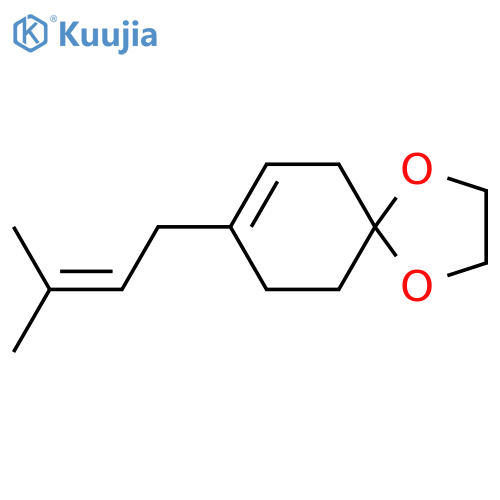 1,4-Dioxaspiro[4.5]dec-7-ene, 8-(3-methyl-2-butenyl)- structure