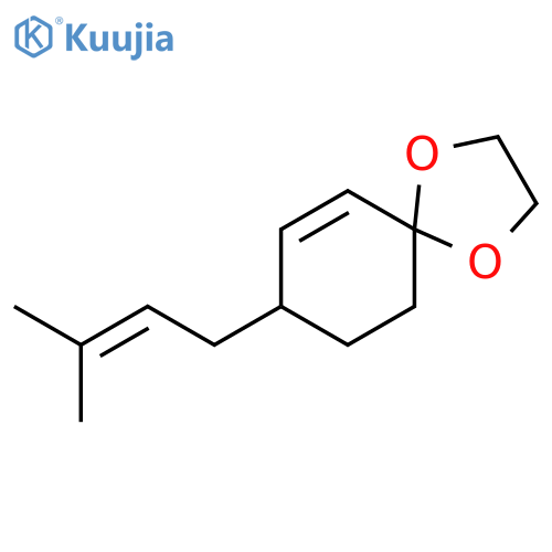 1,4-Dioxaspiro[4.5]dec-6-ene, 8-(3-methyl-2-butenyl)- structure