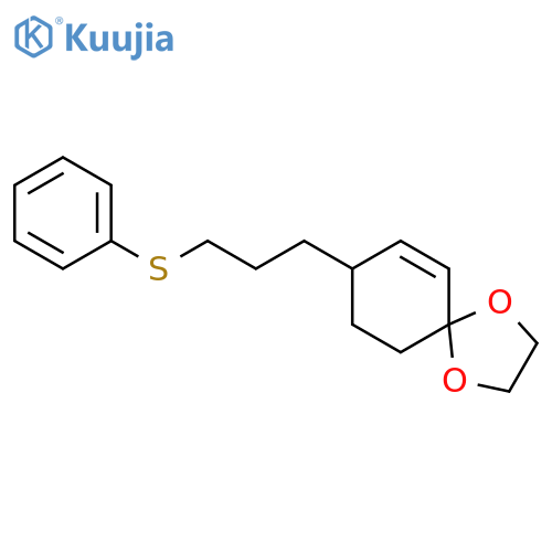 1,4-Dioxaspiro[4.5]dec-6-ene, 8-[3-(phenylthio)propyl]- structure