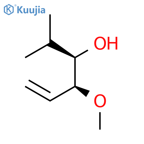 5-Hexen-3-ol, 4-methoxy-2-methyl-, (3R,4S)-rel- structure