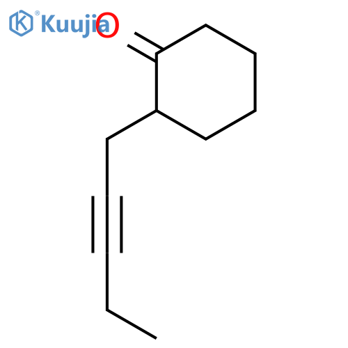Cyclohexanone, 2-(2-pentynyl)- structure