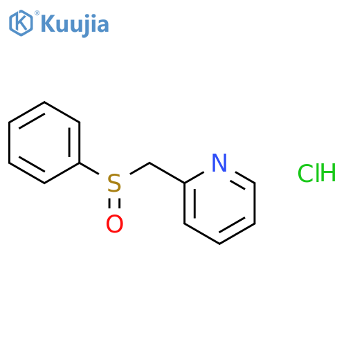 Pyridine, 2-[(phenylsulfinyl)methyl]-, hydrochloride structure