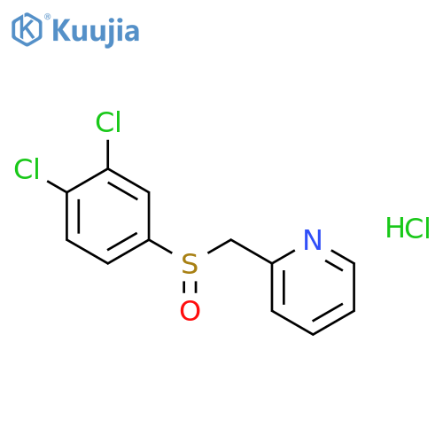 Pyridine, 2-[[(3,4-dichlorophenyl)sulfinyl]methyl]-, hydrochloride structure