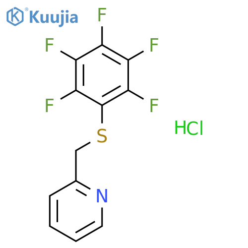 Pyridine, 2-[[(pentafluorophenyl)thio]methyl]-, hydrochloride structure