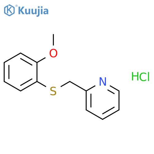 Pyridine, 2-[[(2-methoxyphenyl)thio]methyl]-, hydrochloride structure