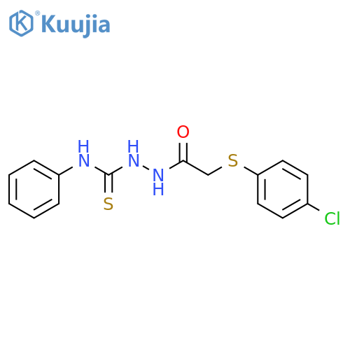 1-[2-(4-chlorophenylthio)acetyl]-4-phenylthiosemicarbazide structure