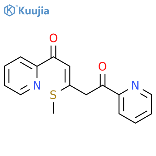 2-Pentene-1,5-dione, 3-(methylthio)-1,5-di-2-pyridinyl- structure