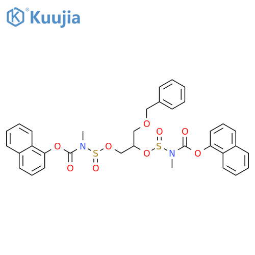 N,N′-(3-BENZYLOXY-1,2-PROPANEDIOXYSULFINYL)BIS(1-NAPHTHYLMETHYLCARBAMATE) structure