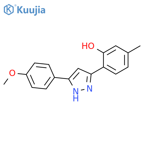 3-(2-hydroxy-5-methylphenyl)-5-(4-methoxyphenyl)pyrazole structure