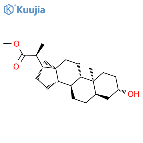 Pregnane-20-carboxylic acid, 3-hydroxy-, methyl ester, (3b,5b,20S)- structure