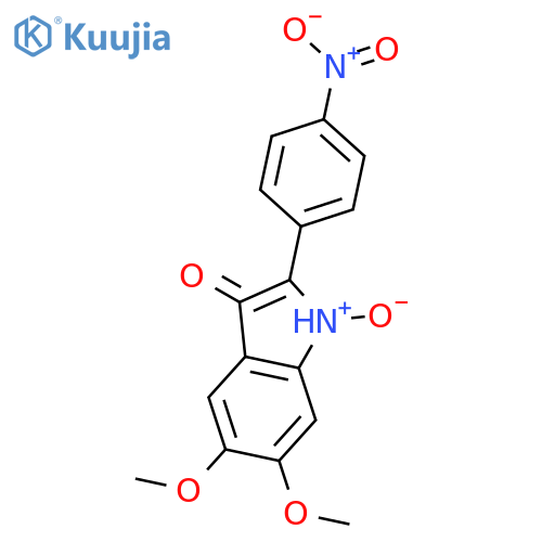 3H-Indol-3-one, 5,6-dimethoxy-2-(4-nitrophenyl)-, 1-oxide structure