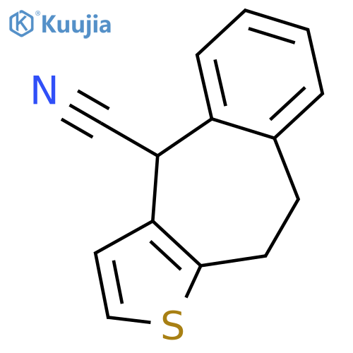 4H-Benzo[4,5]cyclohepta[1,2-b]thiophene-4-carbonitrile, 9,10-dihydro- structure