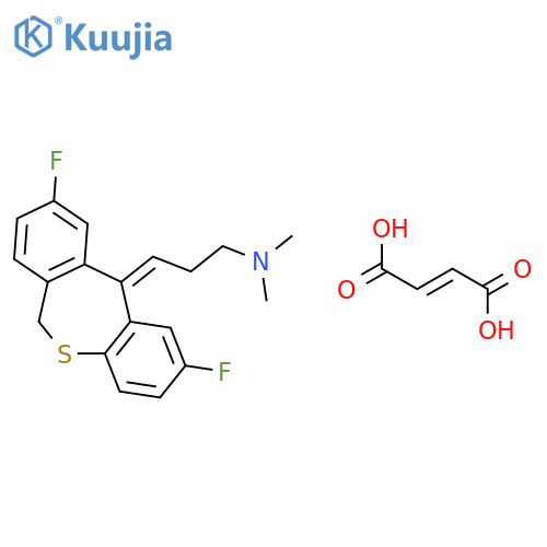(3E)-3-(2,9-difluorodibenzo[b,e]thiepin-11(6H)-ylidene)-N,N-dimethylpropan-1-amine (2E)-but-2-enedioate structure