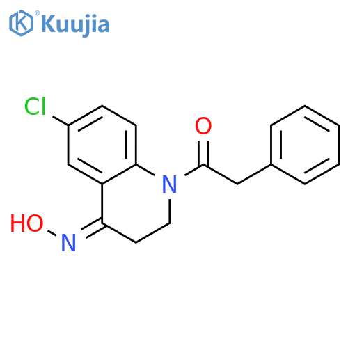 (4Z)-6-chloro-1-(phenylacetyl)-2,3-dihydroquinolin-4(1H)-one oxime structure