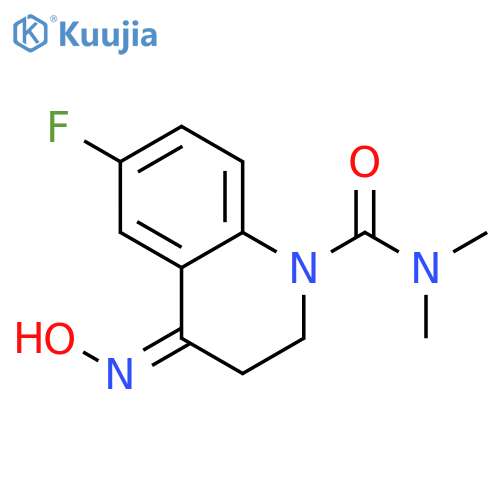 1(2H)-Quinolinecarboxamide,6-fluoro-3,4-dihydro-4-(hydroxyimino)-N,N-dimethyl- structure