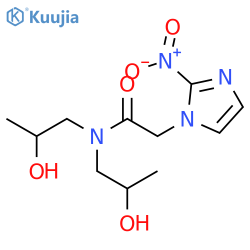 N,N-bis(2-hydroxypropyl)-2-(2-nitroimidazol-1-yl)acetamide structure