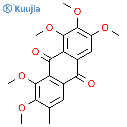 Penta-Me ether-1,2,3,7,8-Pentahydroxy-6-methylanthraquinone structure