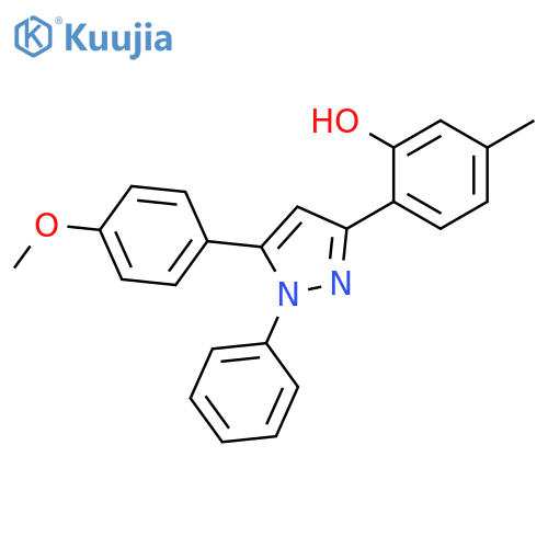 PHENOL, 2-[5-(4-METHOXYPHENYL)-1-PHENYL-1H-PYRAZOL-3-YL]-5-METHYL- structure