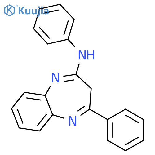 3H-1,5-BENZODIAZEPIN-2-AMINE, N,4-DIPHENYL- structure