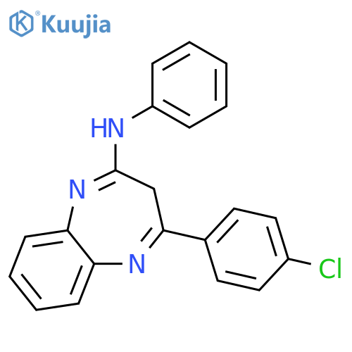 3H-1,5-BENZODIAZEPIN-2-AMINE, 4-(4-CHLOROPHENYL)-N-PHENYL- structure