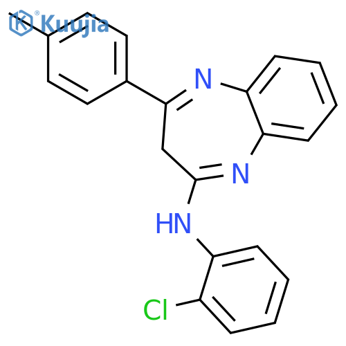 3H-1,5-Benzodiazepin-2-amine, N-(2-chlorophenyl)-4-(4-methylphenyl)- structure