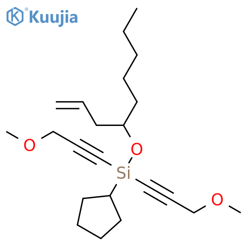 Silane, cyclopentylbis(3-methoxy-1-propynyl)[[1-(2-propenyl)hexyl]oxy]- structure