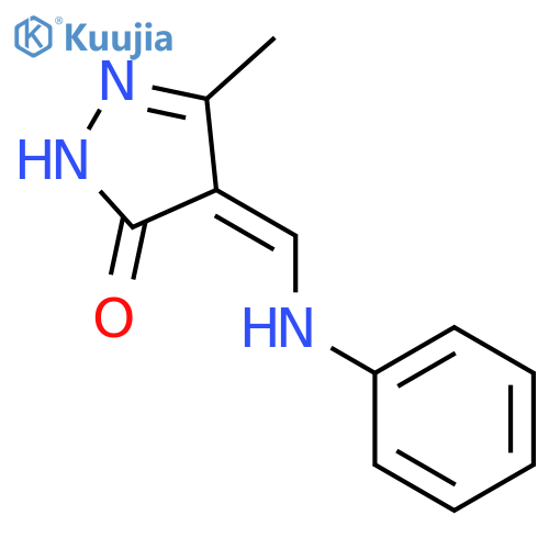 3H-Pyrazol-3-one,2,4-dihydro-5-methyl-4-[(phenylamino)methylene]- structure