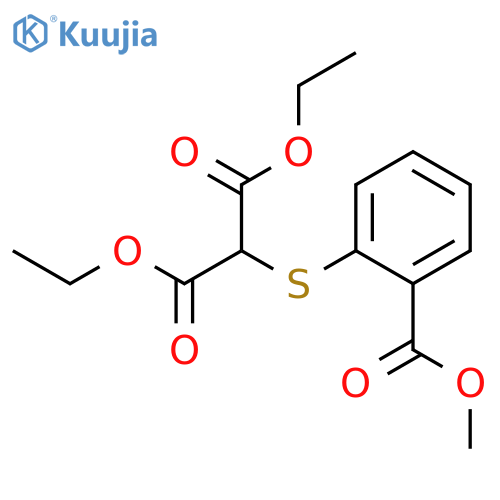 Propanedioic acid, [[2-(methoxycarbonyl)phenyl]thio]-, diethyl ester structure