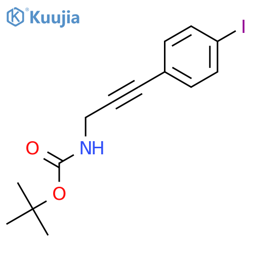 Carbamic acid, [3-(4-iodophenyl)-2-propynyl]-, 1,1-dimethylethyl ester structure