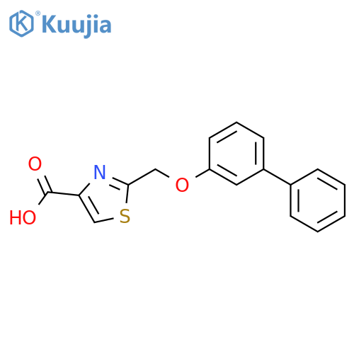 4-THIAZOLECARBOXYLIC ACID, 2-[([1,1'-BIPHENYL]-3-YLOXY)METHYL]- structure