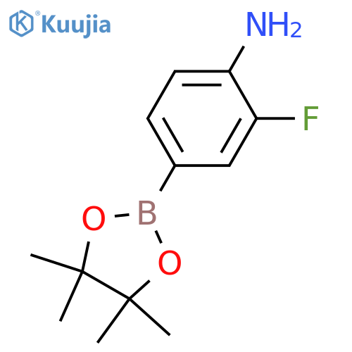2-Fluoro-4-(4,4,5,5-tetramethyl-1,3,2-dioxaborolan-2-yl)aniline structure