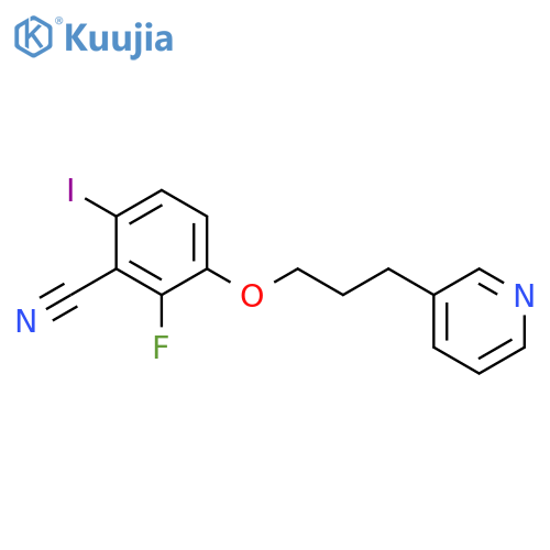 Benzonitrile, 2-fluoro-6-iodo-3-[3-(3-pyridinyl)propoxy]- structure