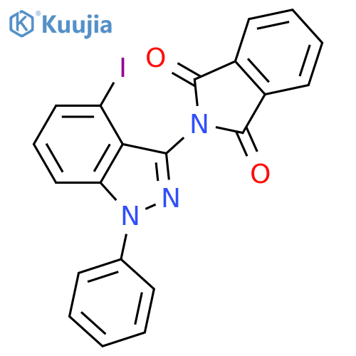 1H-ISOINDOLE-1,3(2H)-DIONE, 2-(4-IODO-1-PHENYL-1H-INDAZOL-3-YL)- structure