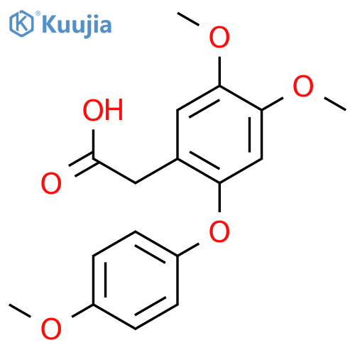 Benzeneacetic acid, 4,5-dimethoxy-2-(4-methoxyphenoxy)- structure